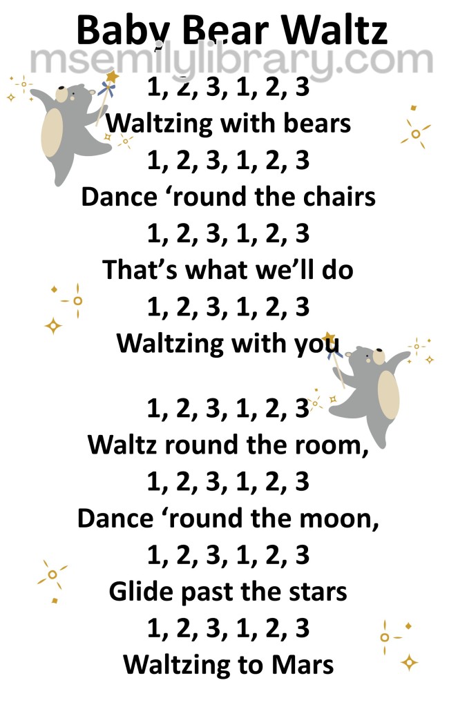 baby bear waltz thumbnail, with a graphic of bears prancing with magic wands and stars. click the image to download a non-branded PDF