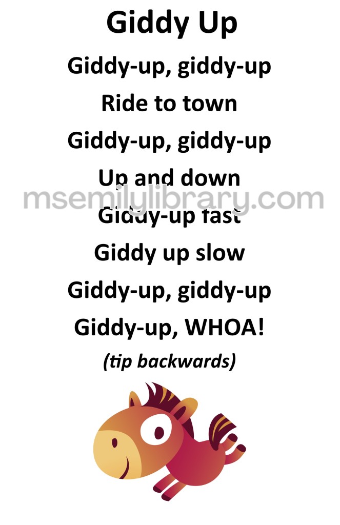 giddy up thumbnail, with a graphic of a cartoon horse. click the image to download a non-branded PDF