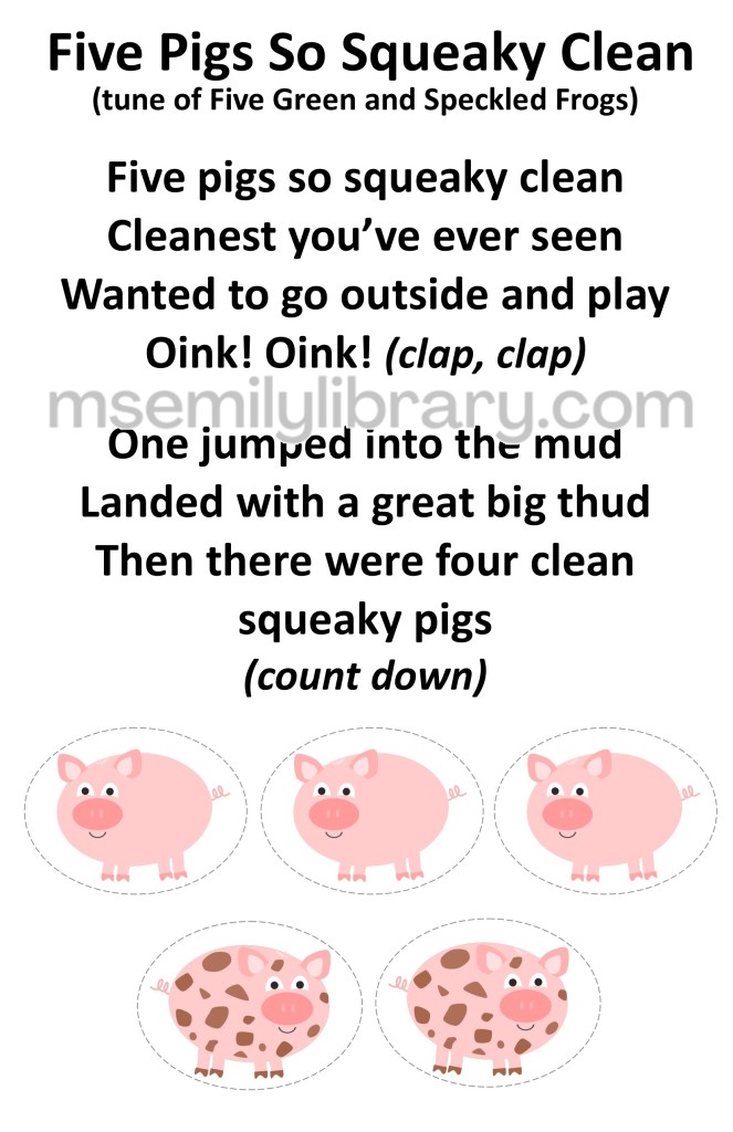 five pigs so squeaky clean thumbnail, with a graphic of five pigs: three clean and two dirty.  click the image to download a non-branded PDF