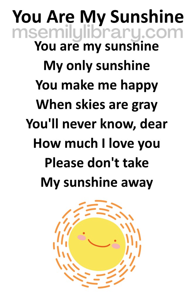 You Are My Sunshine thumbnail, with a graphic of a smiling sun. click the image to download a non-branded PDF